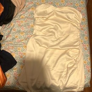 princess polly aiko strapless mini dress white